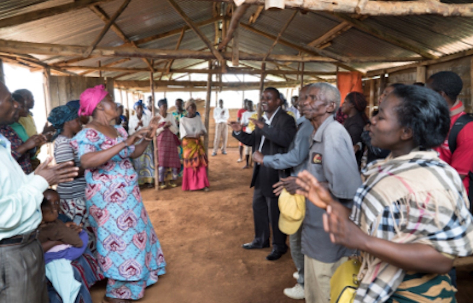 Picture of adults singing together